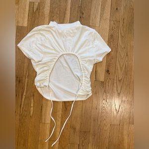 Free people white crop top turtleneck